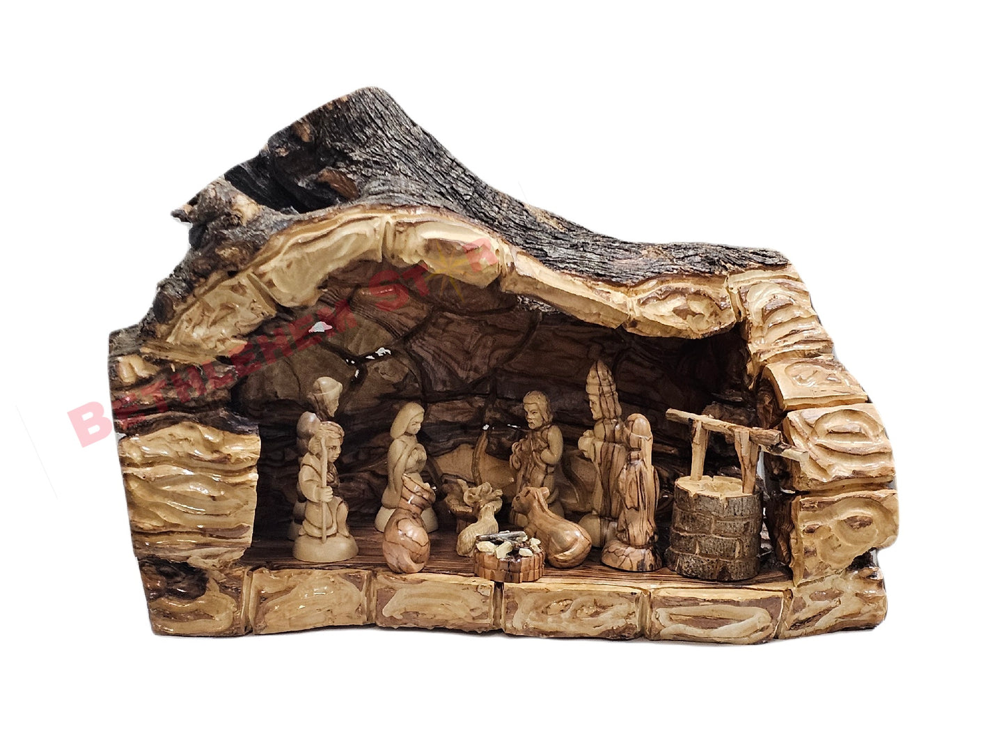 olive wood nativity