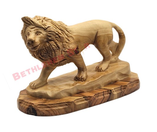 Olive wood Lion of Judah hand carved in the holy lands