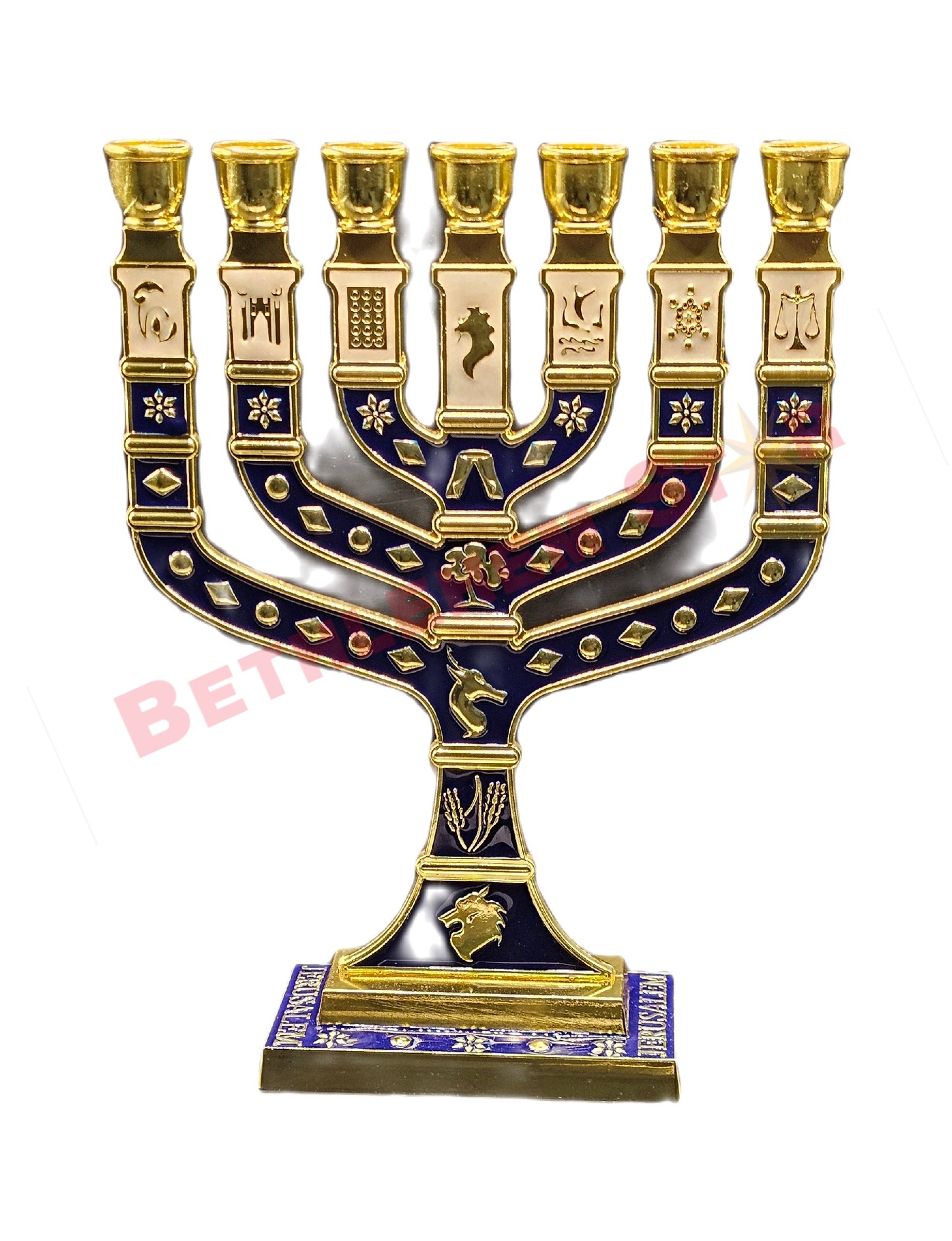 Seven Branches Temple Menorah 11"