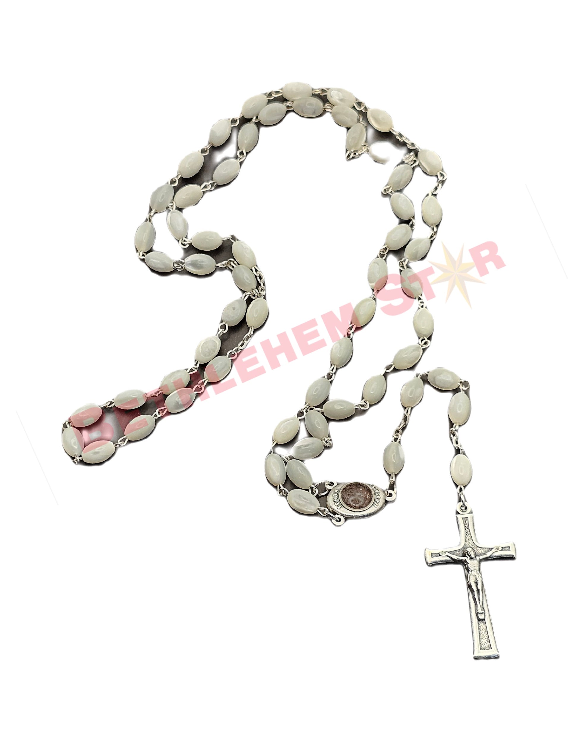 Mother of pearl rosary necklace