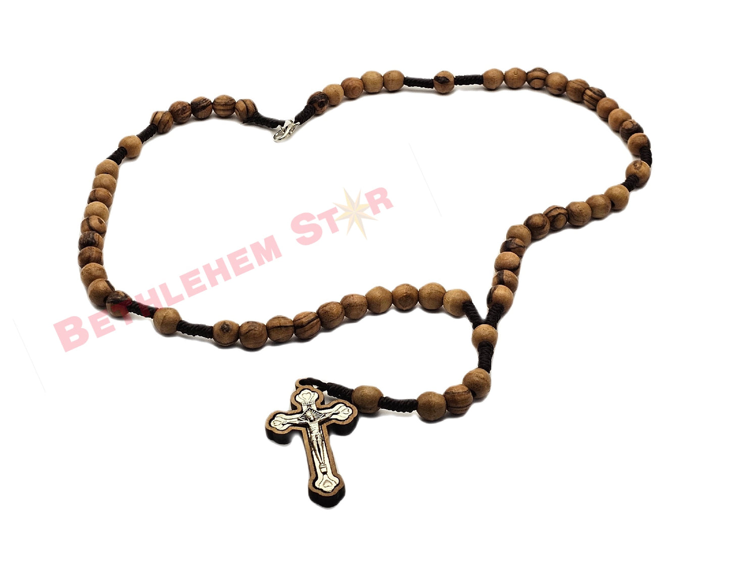 Olive Wood Rope Rosary