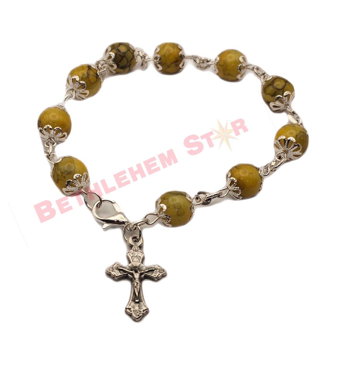 Cup Bracelet Rosary Made in the Holy Lands