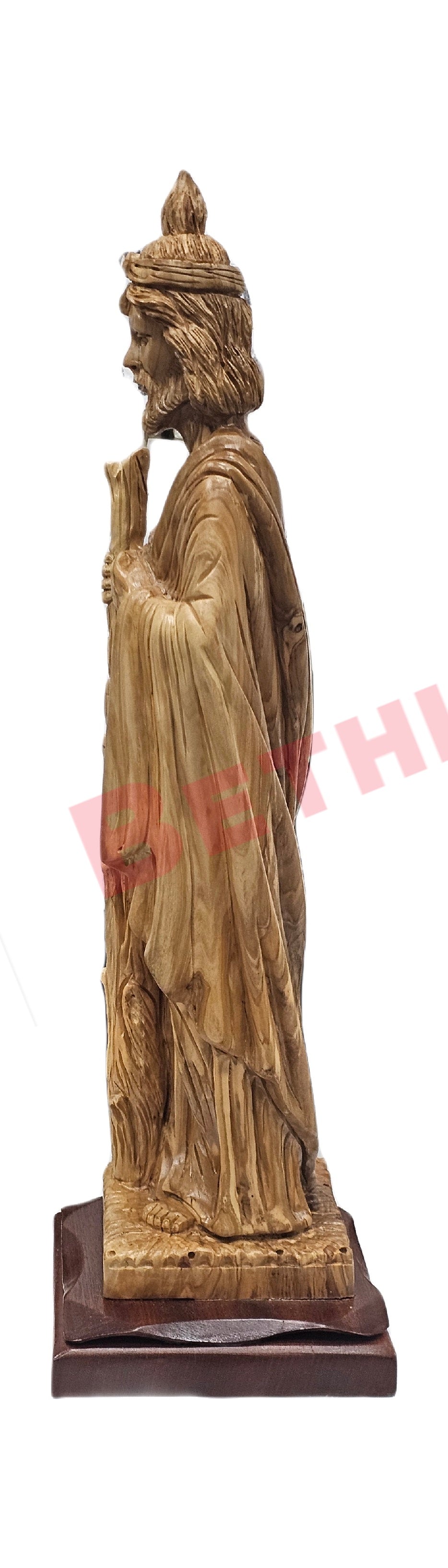 Hand Carved St. Jude statue from olive wood  Large Pro